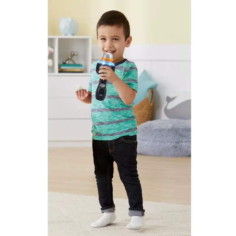 VTech Baby Magiškas Dainavimo Mikrofonas, žaislinis mikrofonas, 2 m., AAA, 200 g, Juoda
