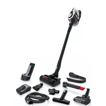 Bosch Serie 8 BSS825ALL belaidis siurblys / elektrinė šluota, akumuliatorinis, sausam valymui, be maišelio, juoda, balta, 5 Ah