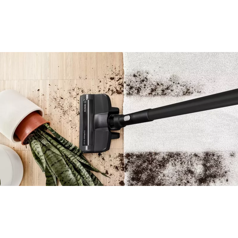 Bosch Serie 8 BSS825ALL belaidis siurblys / elektrinė šluota, akumuliatorinis, sausam valymui, be maišelio, juoda, balta, 5 Ah