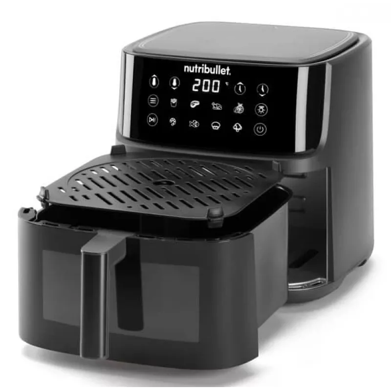 Karšto oro gruzdintuvė NutriBullet CrispLite Vision 8 L 2000 W Juoda