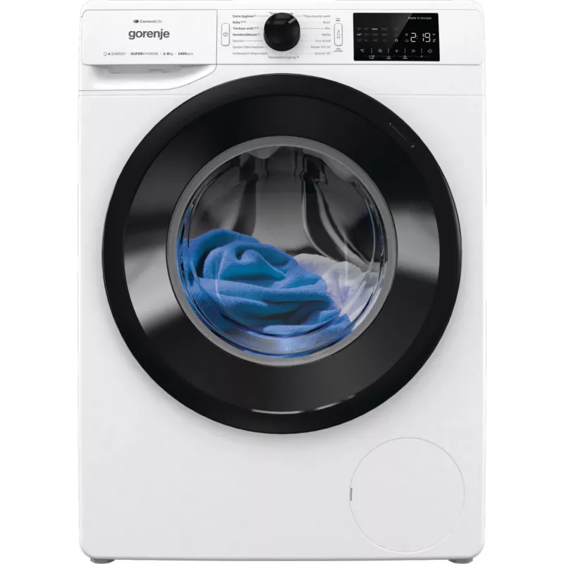 Gorenje WPNEI84A1TS skalbimo mašina, priekinis pakrovimas, 8 kg, 1400 aps./min., balta