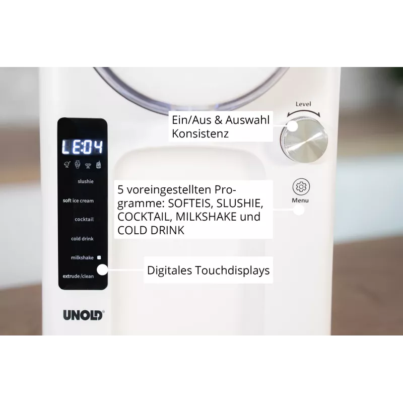 Unold 2in1 Slush ir Minkštųjų Ledų Mašina Sofie 48950, 2 L, 150 W