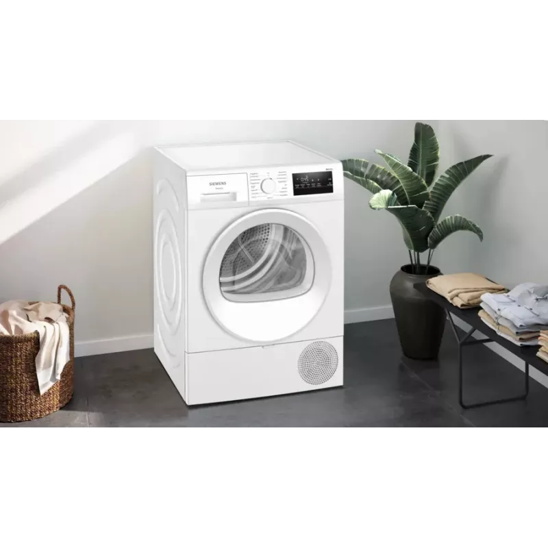 Siemens iQ300 WT45HVA4 džiovinimo mašina, laisvai pastatoma, priekinė pakrova, 8 kg, balta