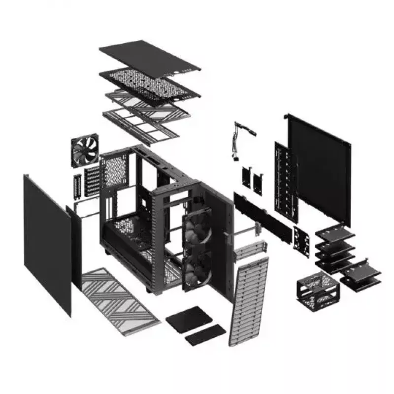 PC korpusas Fractal Design Define 7 Midi Tower Pilka