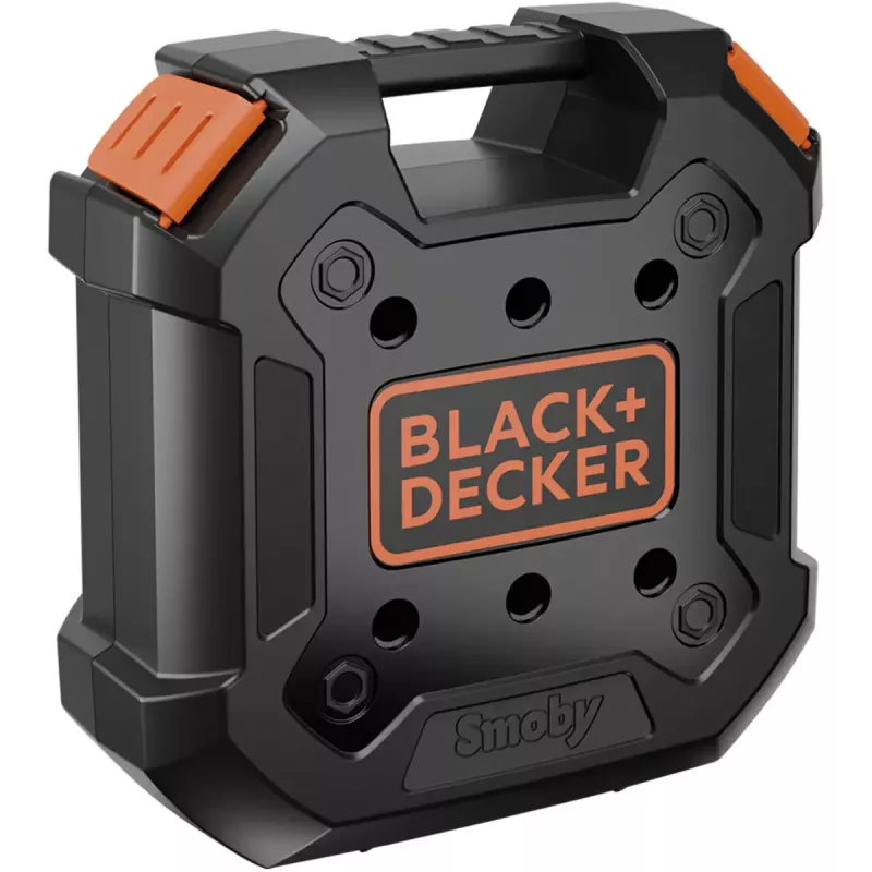 Vaikiškas įrankių dėklas Simba-Dickie Smoby Black+Decker žaidimų įrankių rinkinys