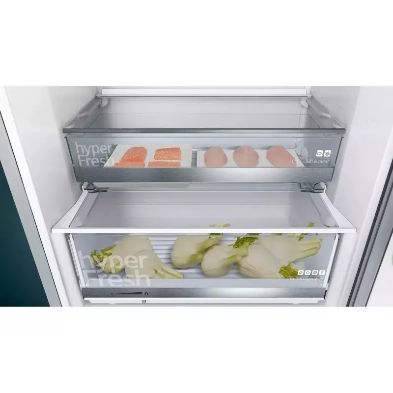 Šaldytuvas su šaldikliu Siemens KG49EAICA, laisvai pastatomas, 419 L, nerūdijantis plienas