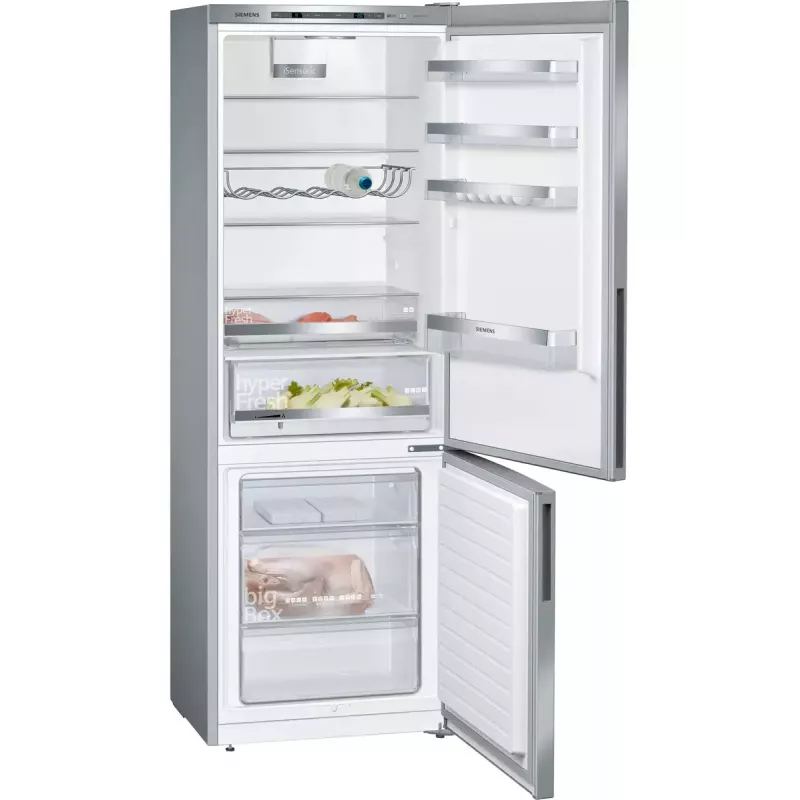 Šaldytuvas su šaldikliu Siemens KG49EAICA, laisvai pastatomas, 419 L, nerūdijantis plienas