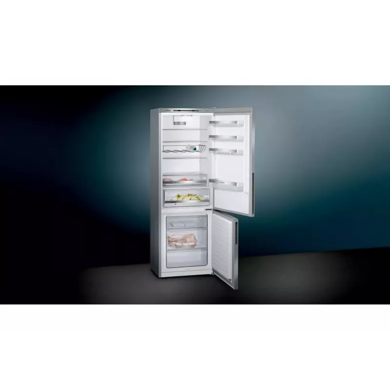 Šaldytuvas su šaldikliu Siemens KG49EAICA, laisvai pastatomas, 419 L, nerūdijantis plienas
