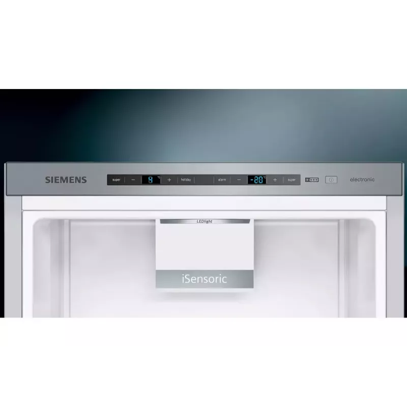 Šaldytuvas su šaldikliu Siemens KG49EAICA, laisvai pastatomas, 419 L, nerūdijantis plienas