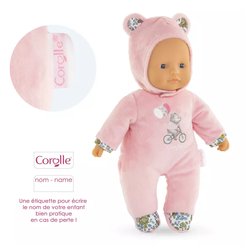 Minkštas meškiukas Simba-Dickie Corolle Mon Doudou Corolle Sweetheart rožinis – guodžiantis pliušinis lėlė