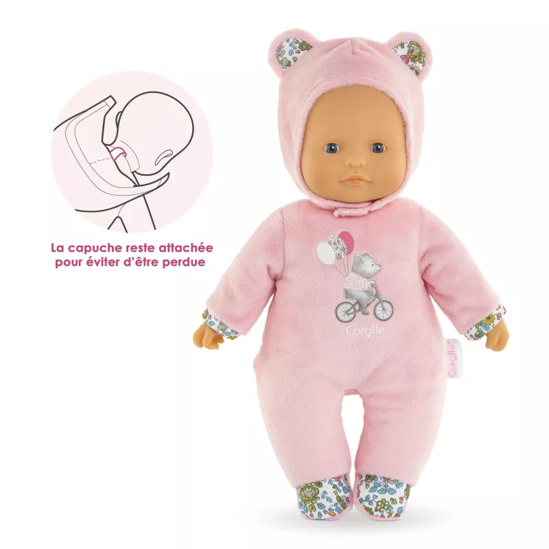 Minkštas meškiukas Simba-Dickie Corolle Mon Doudou Corolle Sweetheart rožinis – guodžiantis pliušinis lėlė
