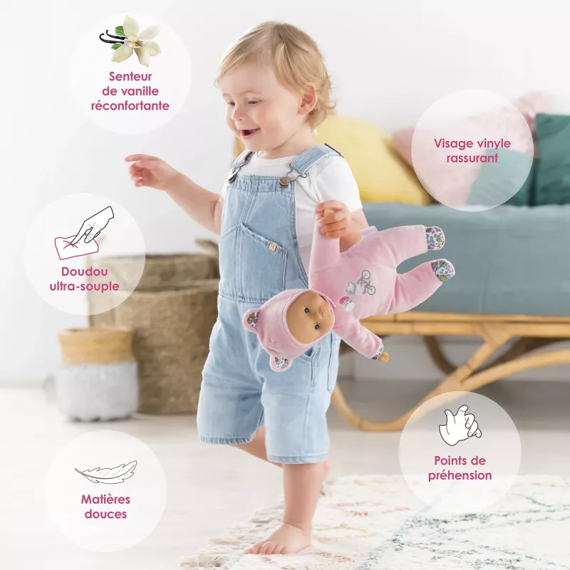Minkštas meškiukas Simba-Dickie Corolle Mon Doudou Corolle Sweetheart rožinis – guodžiantis pliušinis lėlė