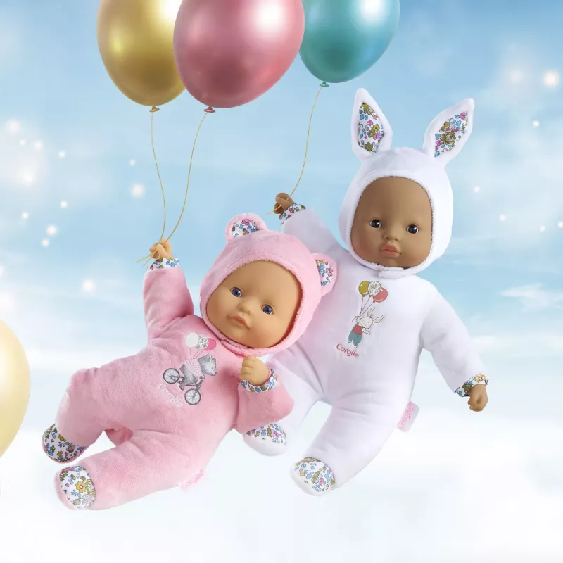 Minkštas meškiukas Simba-Dickie Corolle Mon Doudou Corolle Sweetheart rožinis – guodžiantis pliušinis lėlė