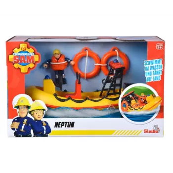 Žaislinė valtis Simba-Dickie Fireman Sam Neptune su figūrėle