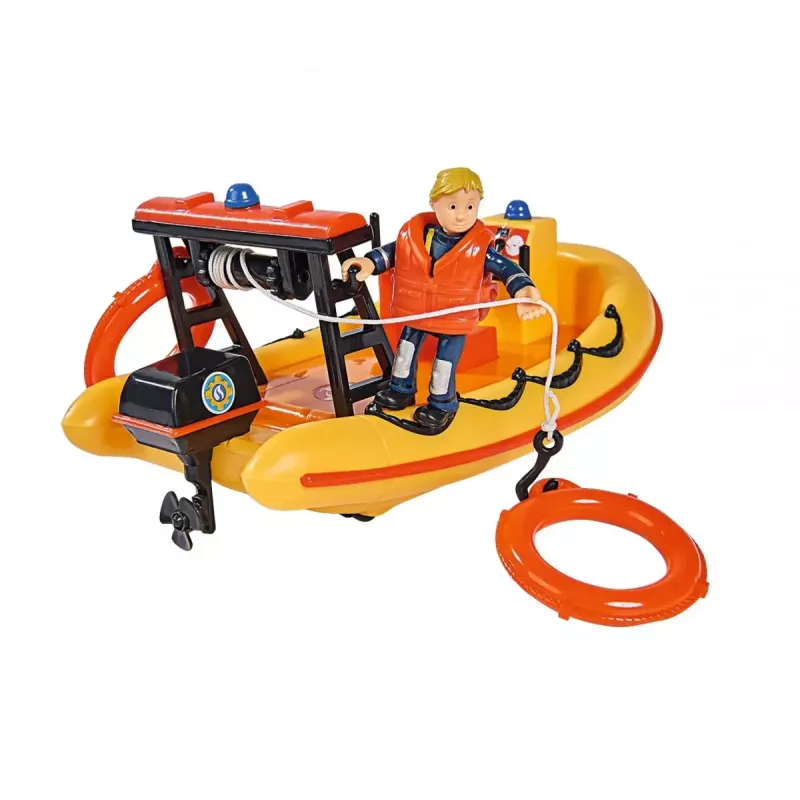 Žaislinė valtis Simba-Dickie Fireman Sam Neptune su figūrėle