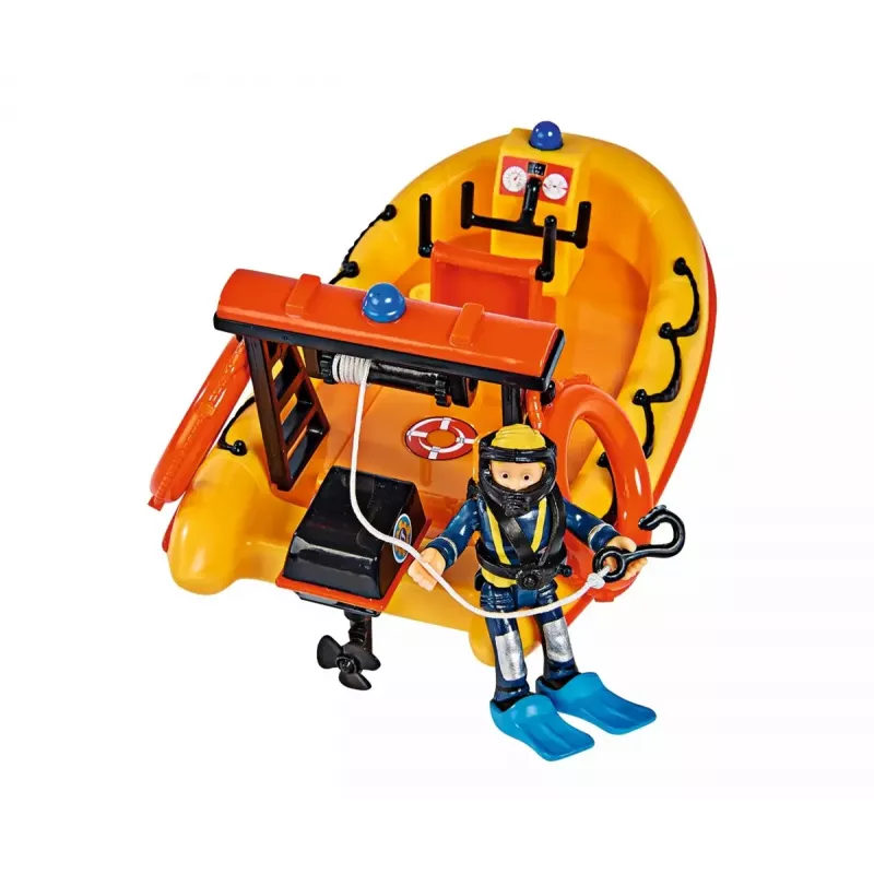 Žaislinė valtis Simba-Dickie Fireman Sam Neptune su figūrėle