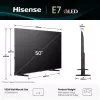 Hisense 50E77Q 127 cm (50 colių) 4K Ultra HD QLED išmanusis televizorius su Wi-Fi, juodos spalvos