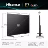 Hisense 75E77Q 190,5 cm (75 colių) 4K Ultra HD išmanusis QLED televizorius, juodas