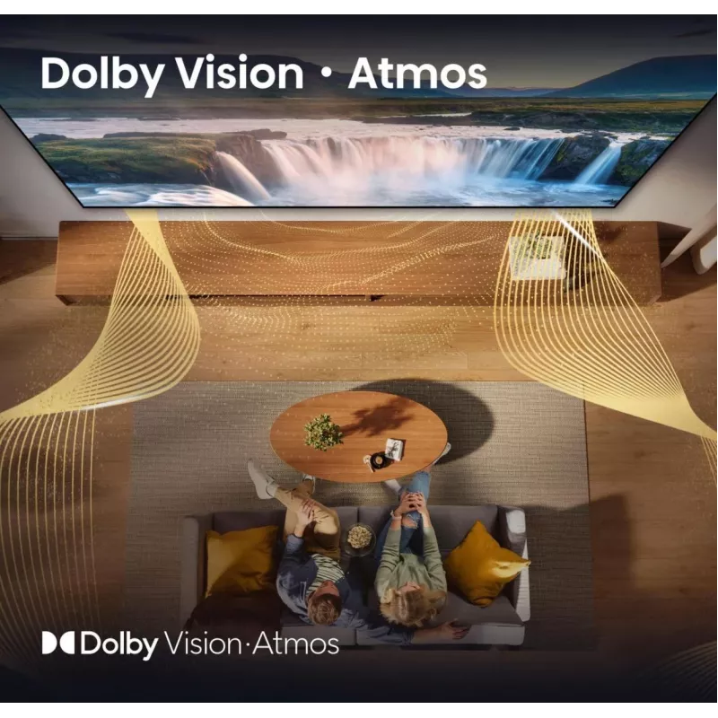 Hisense 85E77Q 2,16 m (85 colių) 4K Ultra HD QLED išmanusis televizorius, „Wi-Fi“, juodas