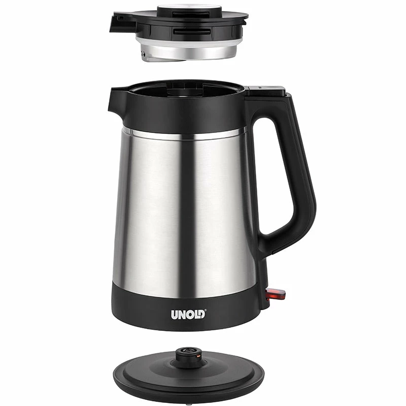 Unold 18715 elektrinis virdulys 1,5 L 1800 W Juodas, Nerūdijantis plienas
