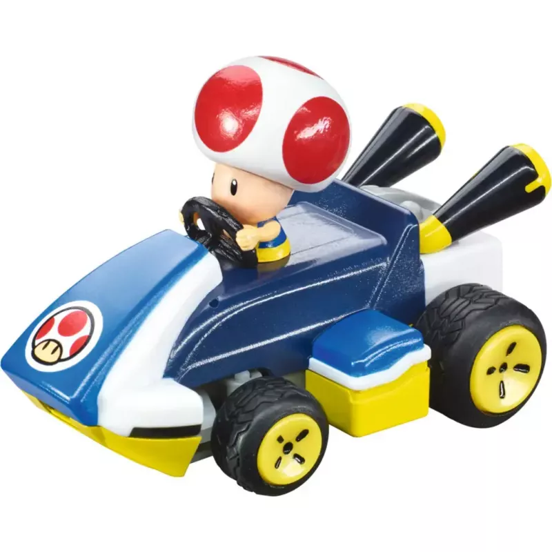 Radijo bangomis valdomas automobiliukas CARRERA Mario Kart Mini RC – Toad Paperbox, 2,4 GHz