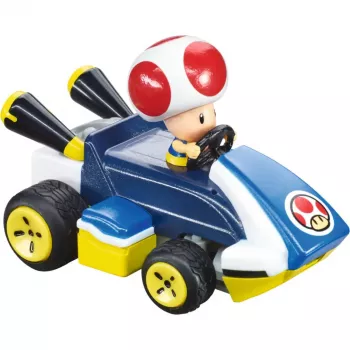 Radijo bangomis valdomas automobiliukas CARRERA Mario Kart Mini RC – Toad Paperbox, 2,4 GHz
