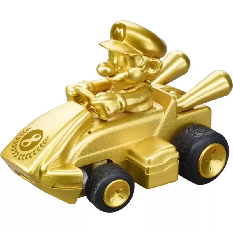 Radijo bangomis valdomas CARRERA Mario Kart Mini RC – Mario Gold Gold, 2,4 GHz, popierinė dėžutė