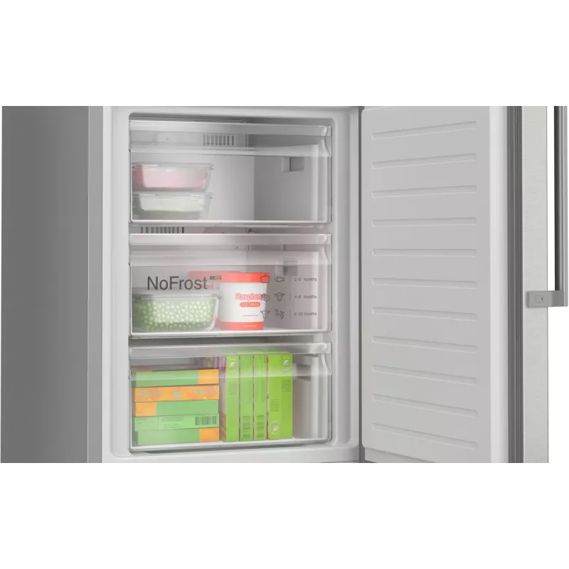 Bosch Serie 6 KGN39AIAU šaldytuvas su šaldikliu 363 L Nerūdijantis plienas