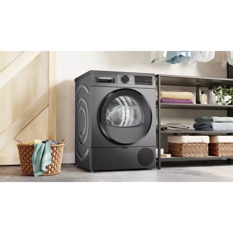 Bosch Serie 6 WQG243DR10 džiovinimo mašina, laisvai pastatoma, priekinė pakrova, 9 kg, pilka