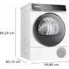 Bosch Serie 8 WQB246D41 džiovinimo mašina, laisvai pastatoma, priekinė pakrova, 9 kg, balta