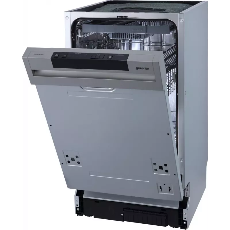 Iš dalies įmontuojama indaplovė Gorenje GI 561 D 10 S EB – 11 komplektų, siaura 45 cm, 45 dB, 9 l/ciuklas