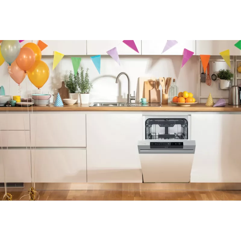 Iš dalies įmontuojama indaplovė Gorenje GI 561 D 10 S EB – 11 komplektų, siaura 45 cm, 45 dB, 9 l/ciuklas