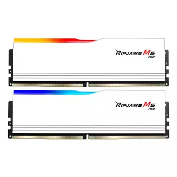 G.SKILL Ripjaws M5 RGB DDR5 32GB (2x16GB) 6800 MT/s CL34 Baltas dviejų modulių rinkinys F5-6800J3445G16GX2-RM5RW