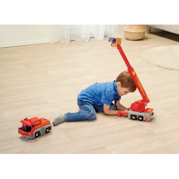 Gelbėjimo krano mašinėlė Simba-Dickie Fireman Sam 2-in-1 (raudona/geltona)