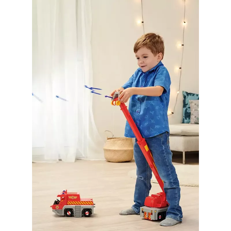 Gelbėjimo krano mašinėlė Simba-Dickie Fireman Sam 2-in-1 (raudona/geltona)
