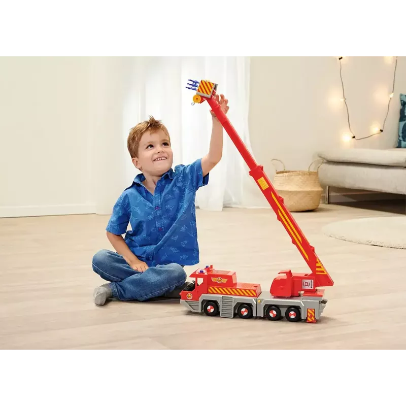 Gelbėjimo krano mašinėlė Simba-Dickie Fireman Sam 2-in-1 (raudona/geltona)