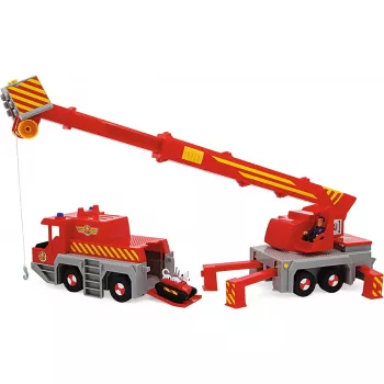 Gelbėjimo krano mašinėlė Simba-Dickie Fireman Sam 2-in-1 (raudona/geltona)