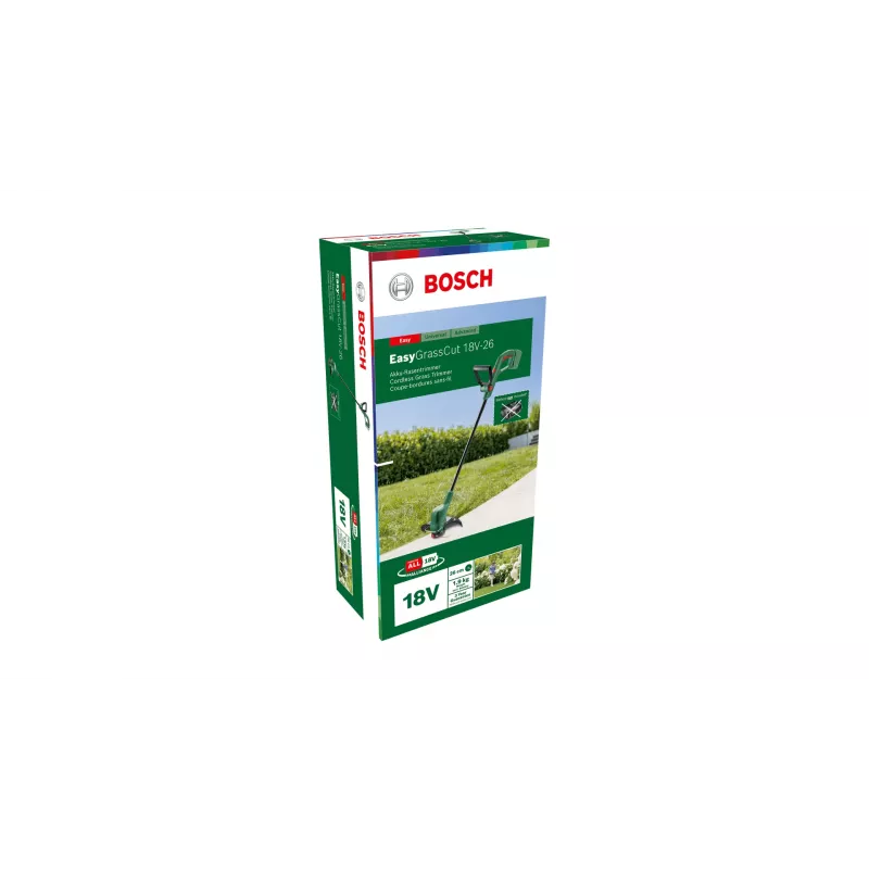 Bosch EasyGrassCut 18V-26 26 cm akumuliatorinis žoliapjovės pjūklas, juoda, žalia