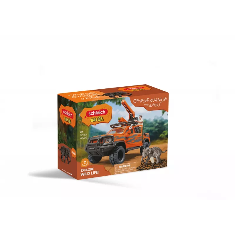 Žaidimų rinkinys Schleich Off-Road Adventure in the Jungle – džiunglių visureigis su figūrėlėmis