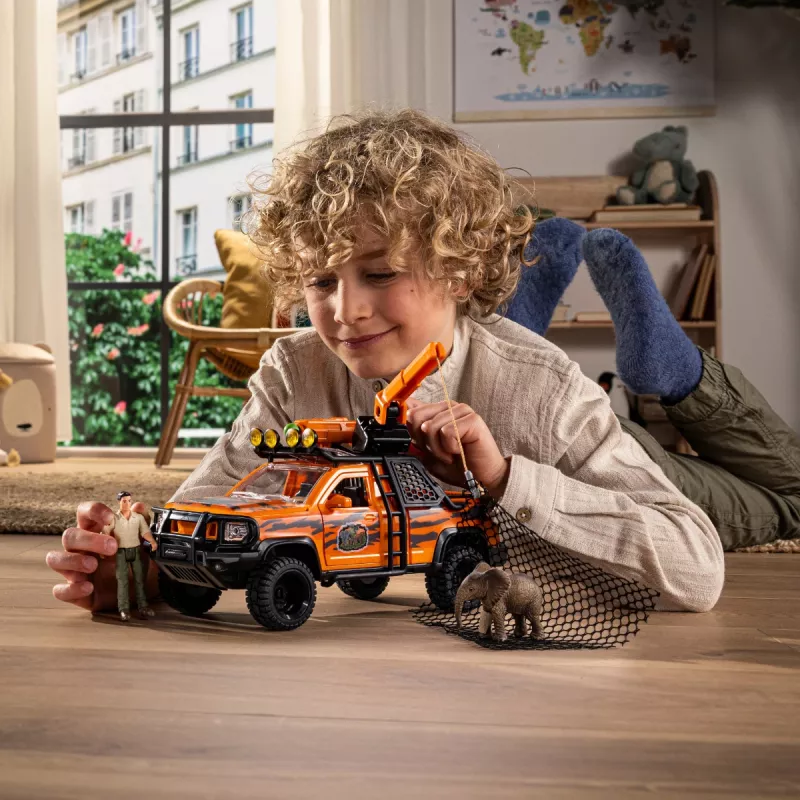 Žaidimų rinkinys Schleich Off-Road Adventure in the Jungle – džiunglių visureigis su figūrėlėmis