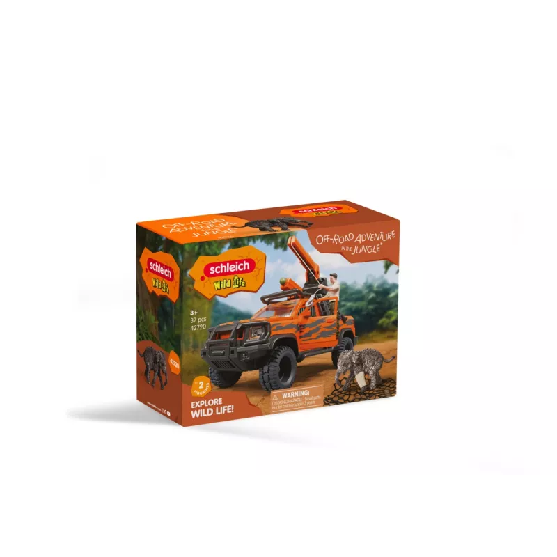 Žaidimų rinkinys Schleich Off-Road Adventure in the Jungle – džiunglių visureigis su figūrėlėmis