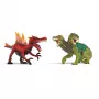 Figūrėlių rinkinys Schleich Eldrador Creatures Ugnies dinozauras prieš Džiunglių driežą, 70834