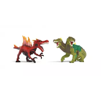 Figūrėlių rinkinys Schleich Eldrador Creatures Ugnies dinozauras prieš Džiunglių driežą, 70834