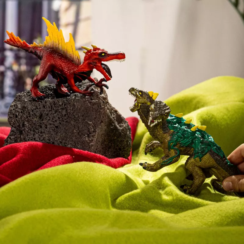 Figūrėlių rinkinys Schleich Eldrador Creatures Ugnies dinozauras prieš Džiunglių driežą, 70834