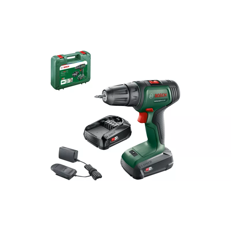 Bosch UniversalDrill 18V 1450 RPM Besutėlis 1,2 kg Juoda, Žalia