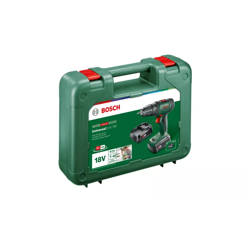 Bosch UniversalDrill 18V 1450 RPM Besutėlis 1,2 kg Juoda, Žalia