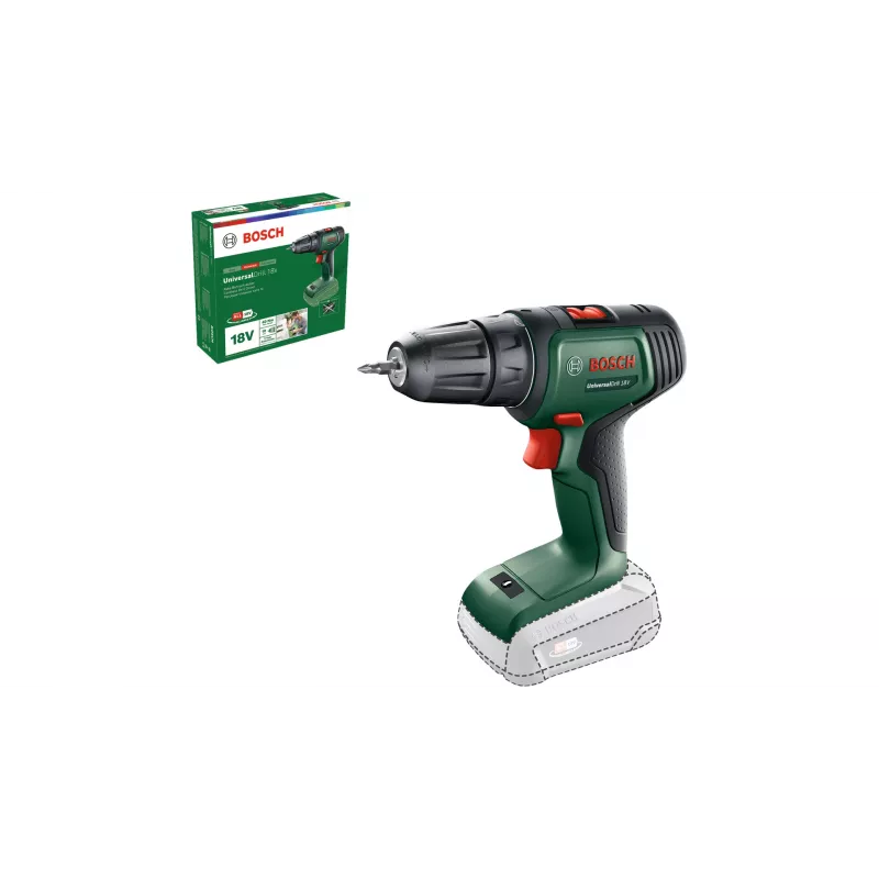 Bosch Universal Drill 18V besvoris gręžtuvas, be raktelio, 1450 aps./min., 1,2 kg, juodas/žalias