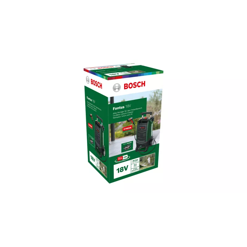 Bosch Fontus 18V belaidis aukšto slėgio plovimo aparatas, stovimas, su baterija