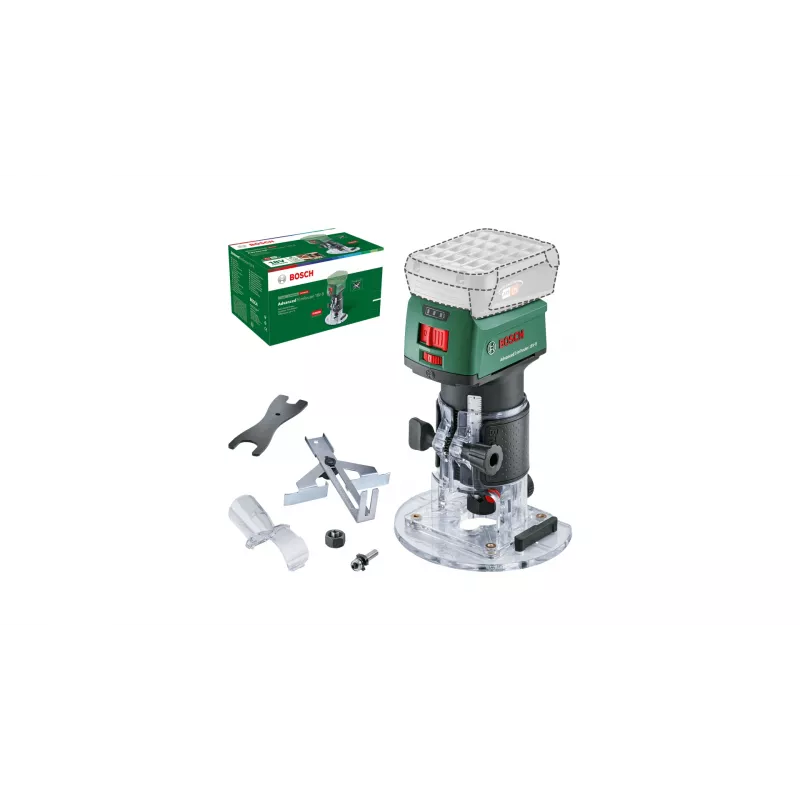 Bosch AdvancedTrimRouter 18V-8 frezė, 8 mm, 30000 aps./min., žalia, akumuliatorinė, 1,1 kg, 160 mm