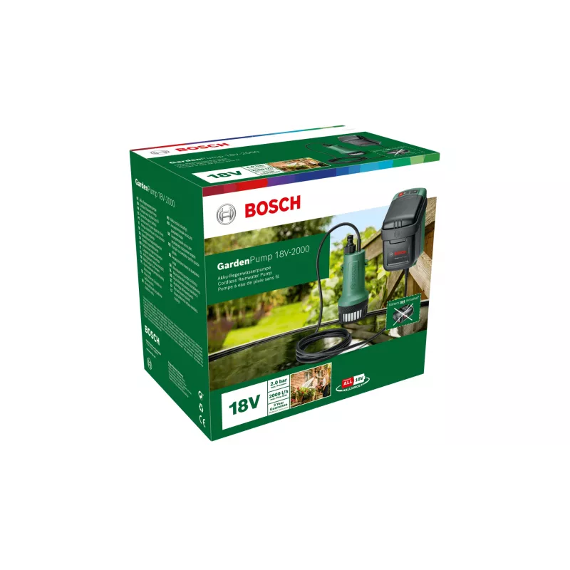 Bosch GardenPump18V-2000 sodo siurblys 2000 l/h